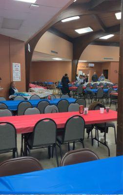 Dining area in Church hall