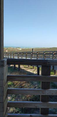 The ramp that leads down to the beach