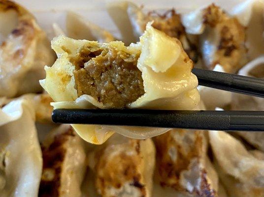 Pan Fried Beef and Curry Dumplings-inside