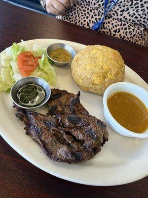 Mofongo con Churrasco