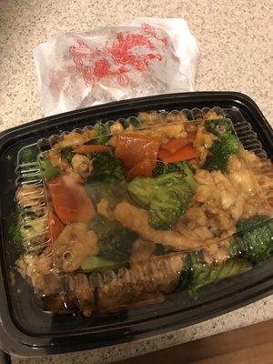 Chicken and broccoli