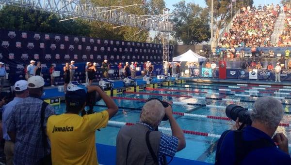 Working at the 2014 USA Swimming National Championships