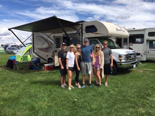 Here we are at the campground with the RV!