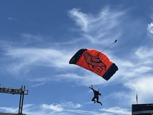 Broncos Sky Diver right above us