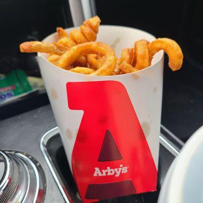 My fries were pretty light for the price- Come on Arbys!!