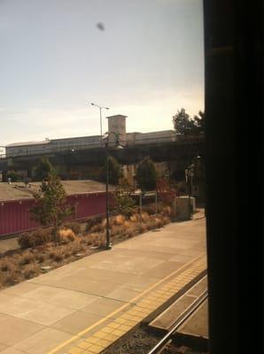 Looking back towards the station and Brennan's Bar