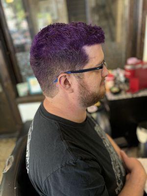 Joico vivid purple faded haircut