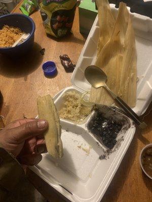 Tiny and no taste tamales