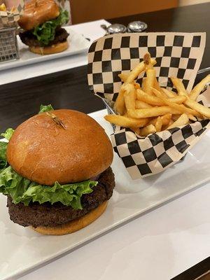 Jalapeño Popper Burger and Fries