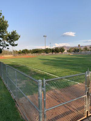 One of two baseball fields