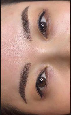 Combo brows (Korean style brows)