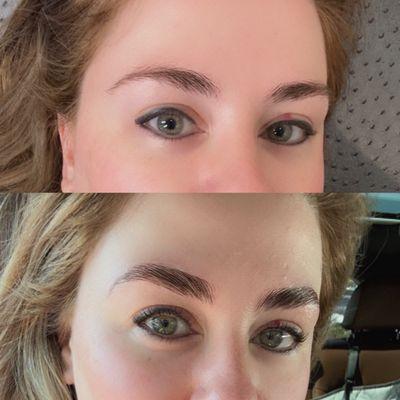 Lash lift and brow lamination by Brittany. 10/10