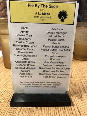 Pie menu