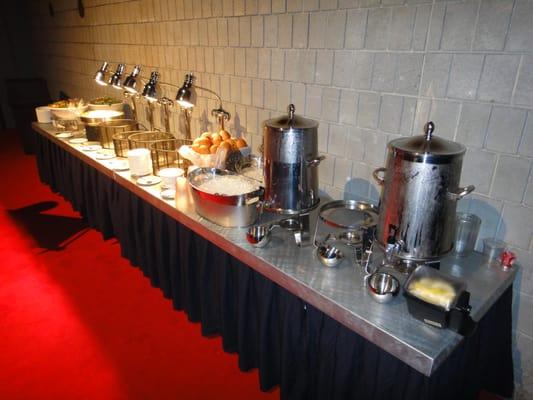 VIP food setup