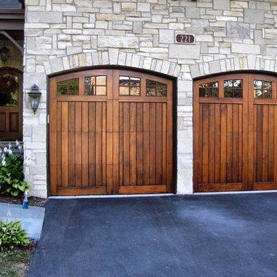 wooden garage doors