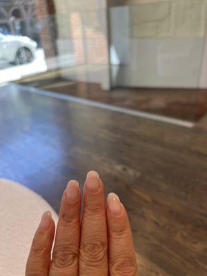 At 30 days after my last manicure! A full month of growth from a complete cut down to the base.  So excited to refresh today.