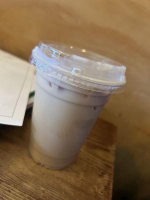 White lavender iced latte