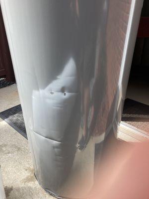 Damaged water heater