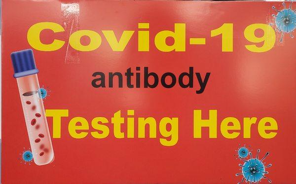 We do Covid 19 Antibody testing 
Please call for an appointment.