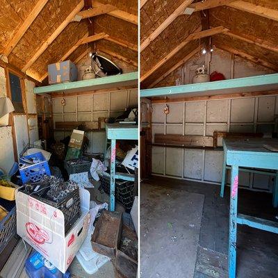 Before & After Shed Cleanout - Mt Helix