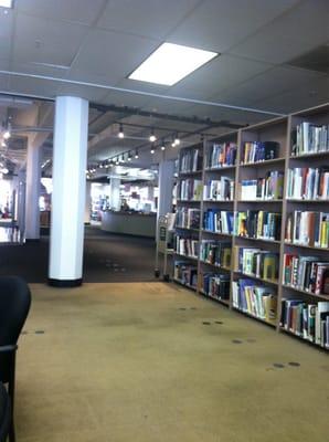 View of circulation desk from study desk