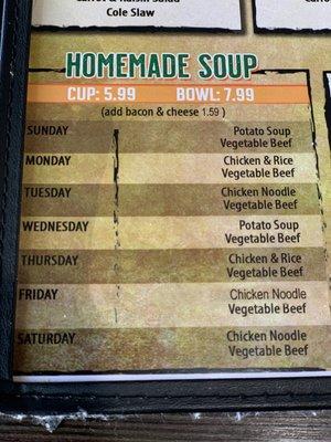 Homemade soups }:{