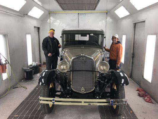 1931 model a we just restored frame off!