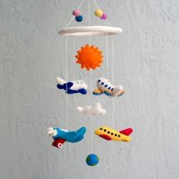 Handmade Airplane Mobile by Winding Road