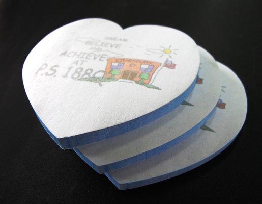 Heart Shaped Note Pad Giveaways