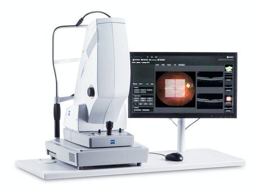 The CIRRUS Photo 600 provides in-depth info on the health of your eye.  It aids in the detection in diseases like glaucoma and ARMD