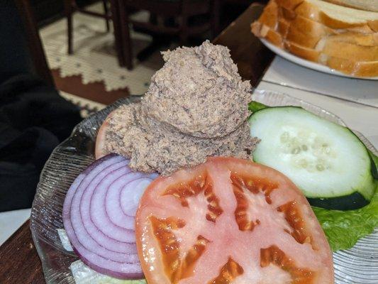 Chopped Liver appetizer (came w.Challah and Rye breads) $16.95