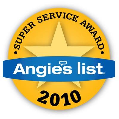 Parkey's was awarded the 2010 Super Service Award from Angie's List.  Less than 5% of contractors receive this award annually.