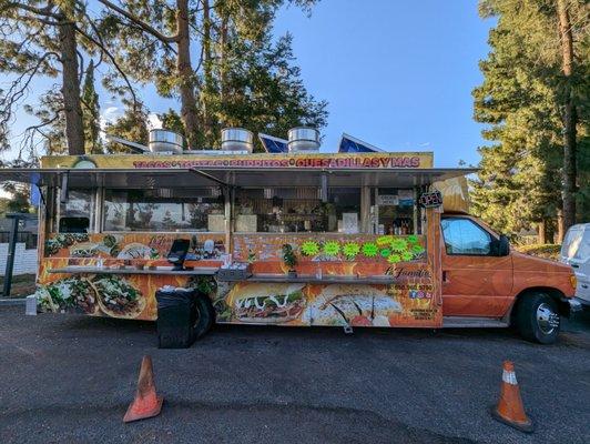 Look for the orange food truck! :)