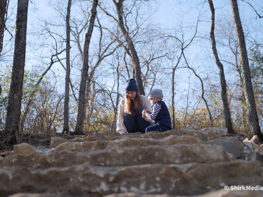 Awesome location for pictures on the steps of Ernie Miller Nature center