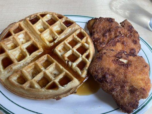 Chicken and Waffles - breakfast!