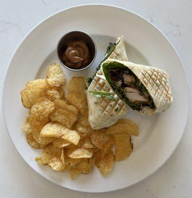 Grilled Chicken Wrap | with Thai Peanut Sauce.