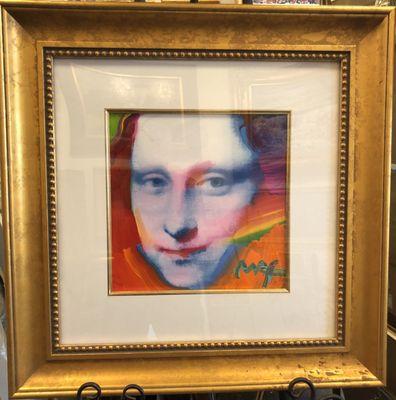 Signed Original Serigraph by Peter Max, now on display. "Mona Lisa "