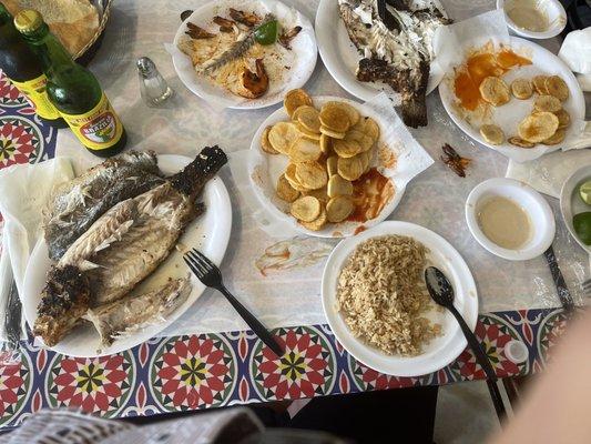 Grilled fish with rice