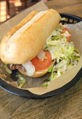 Steak and cheese sandwich