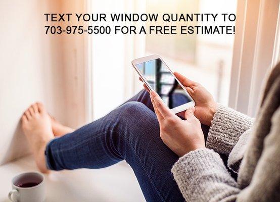 Text Your Window Quantity For A Free Estimate!