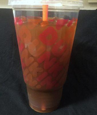 Large cold brew from Dunkin in Brooklyn, CT