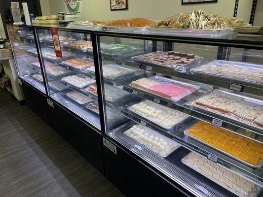 Various Indian pastries.