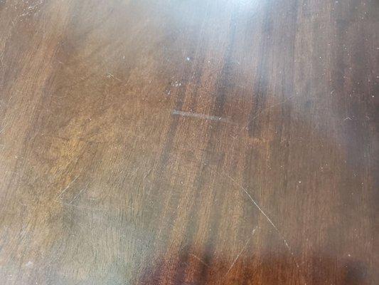 Scratches on the table