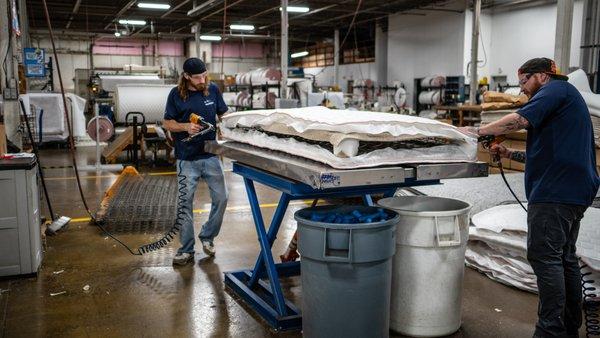 Each of our mattresses are hand built right here in Atlanta.