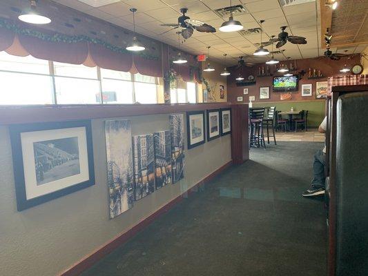 Nice seating with comfortable booths . . . Large enough for a BIG boy like me