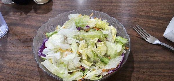 Salad?  Just plain lettuce.