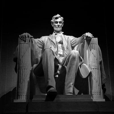 The Abraham Lincoln Memorial seen during Memorials by Moonlight