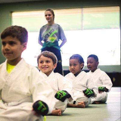 Kids ready for classes at Premier Martial Arts Farragut!