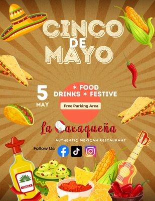 Come celebrate with us this Friday 5 de Mayo 2023