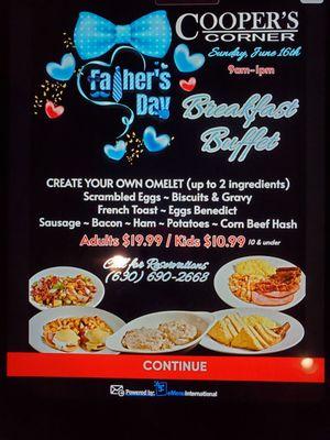 Father's Day buffet